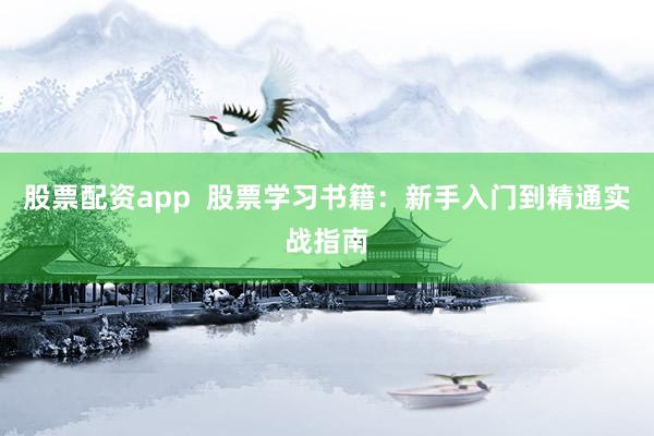 股票配资app  股票学习书籍：新手入门到精通实战指南