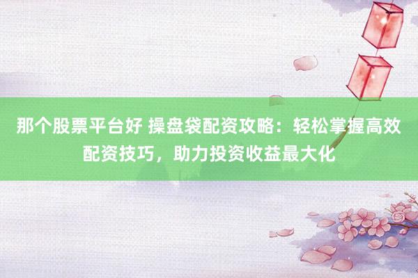那个股票平台好 操盘袋配资攻略：轻松掌握高效配资技巧，助力投资收益最大化