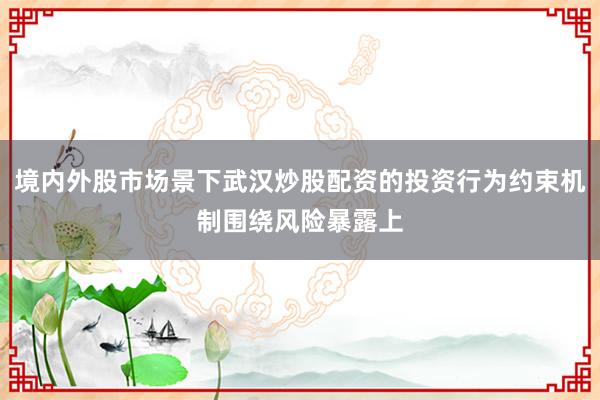 境内外股市场景下武汉炒股配资的投资行为约束机制围绕风险暴露上
