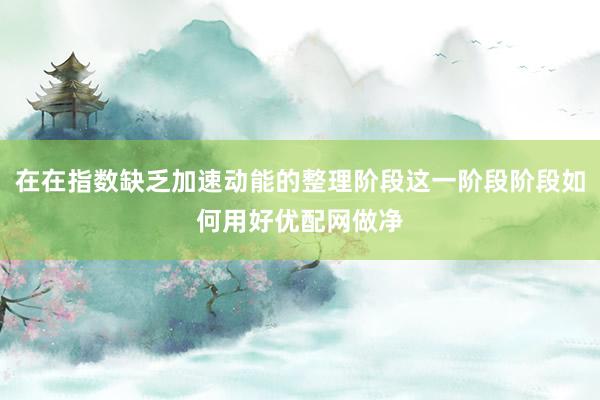 在在指数缺乏加速动能的整理阶段这一阶段阶段如何用好优配网做净